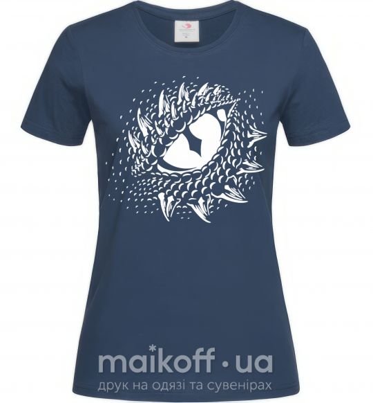 Женская футболка Глаз дракона Темно-синий фото