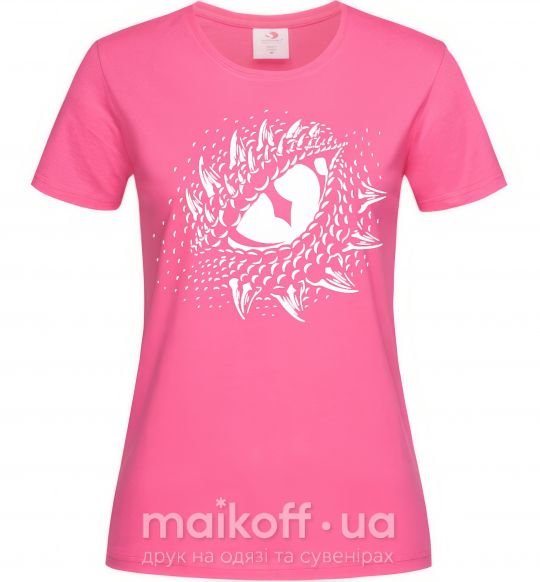 Женская футболка Глаз дракона Ярко-розовый фото