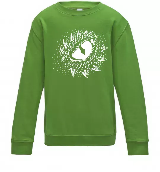 Дитячий світшот Око дракона Лаймовий фото