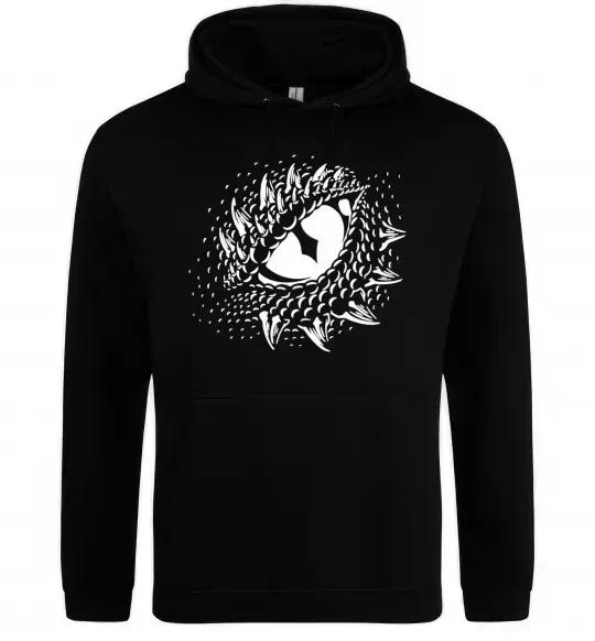 Мужская толстовка (худи) Око дракона Черный фото