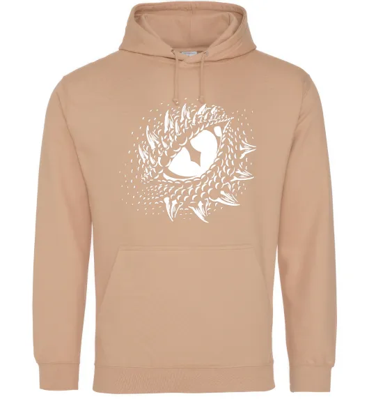 Мужская толстовка (худи) Око дракона Песочный фото