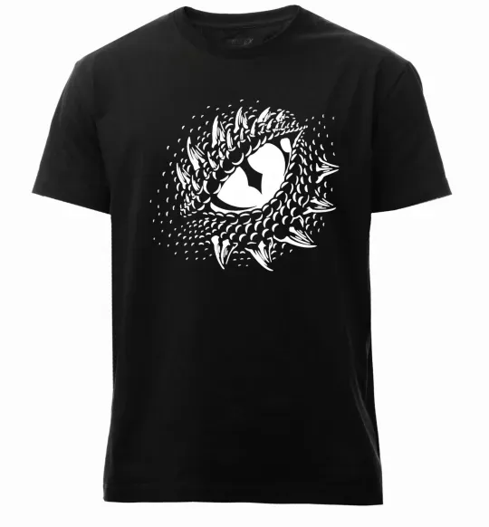 Чоловіча преміум футболка Око дракона Чорний фото