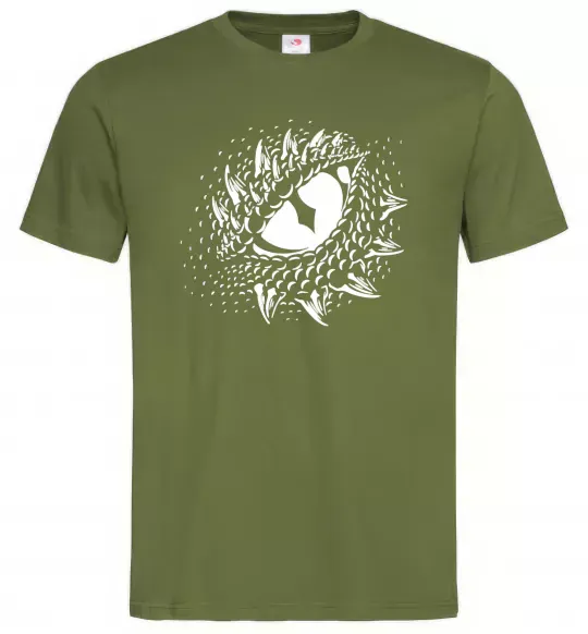 Чоловіча футболка Око дракона Оливковий фото