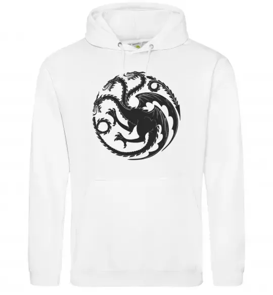 Мужская толстовка (худи) Герб Таргаріенів Белый фото