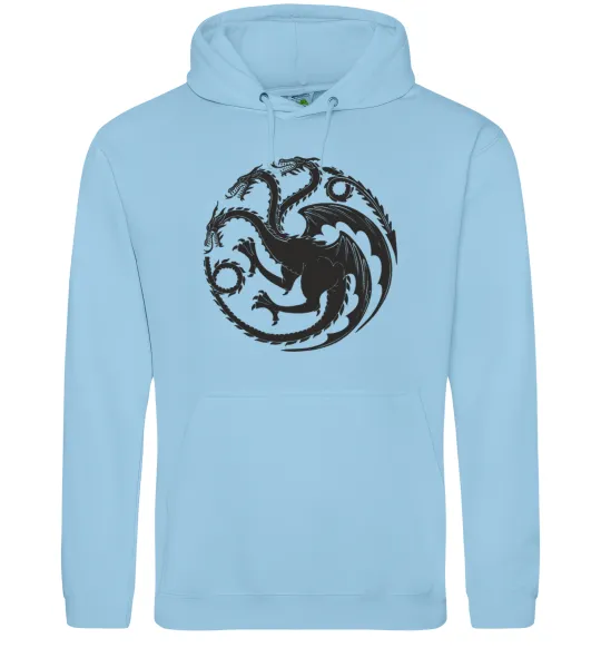 Чоловіча толстовка (худі) Герб Таргаріенів Блакитний фото