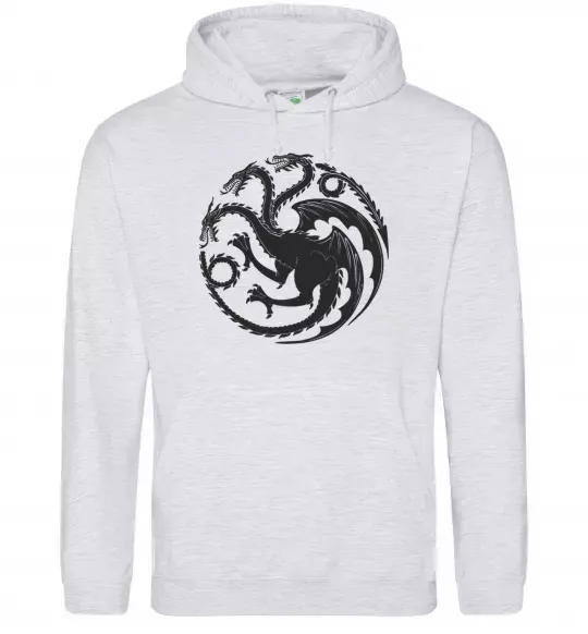 Жіноча толстовка (худі) Герб Таргаріенів Сірий меланж фото