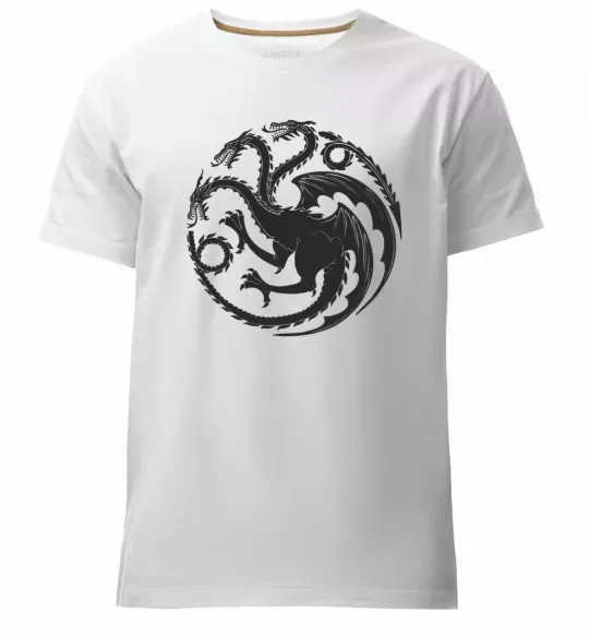 Чоловіча преміум футболка Герб Таргаріенів Білий фото