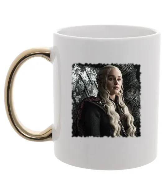 Чашка с цветной ручкой Daenerys Золото фото