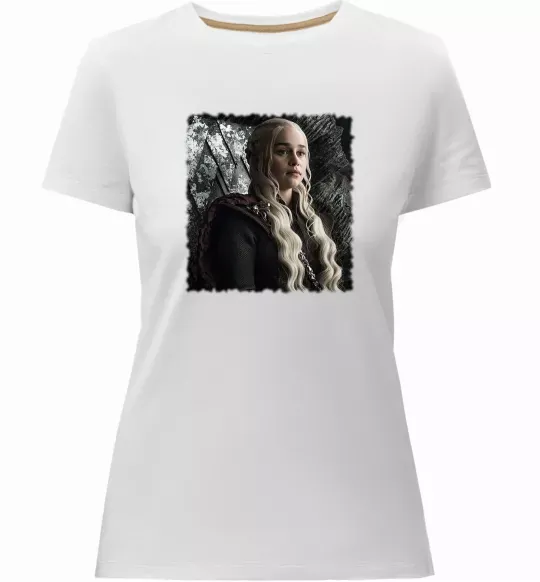 Женская премиум футболка Daenerys Белый фото