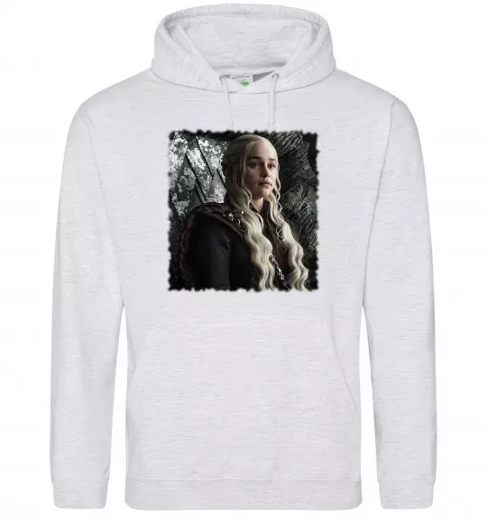 Чоловіча толстовка (худі) Daenerys Сірий меланж фото