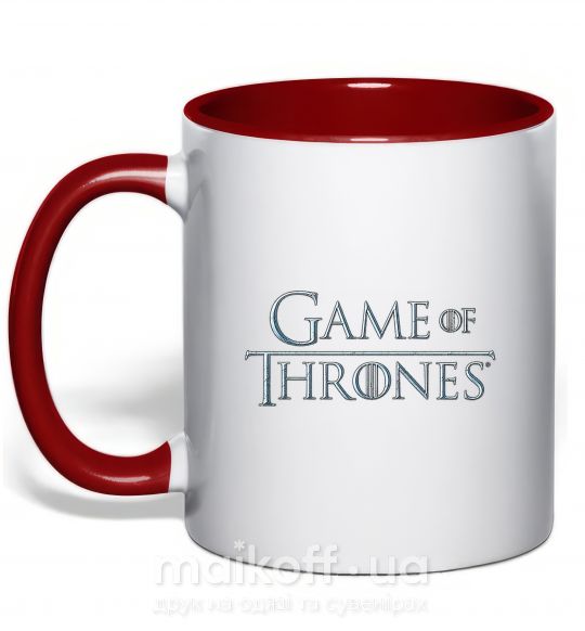 Чашка з кольоровою ручкою Game of Thrones Червоний фото