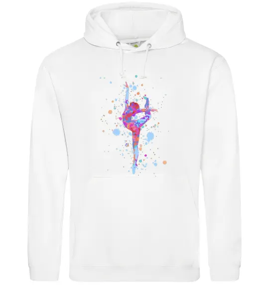 Жіноча толстовка (худі) Гімнастика бризки Білий фото