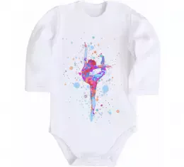 Детский боди Гімнастика бризки Белый фото