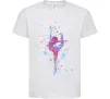 Дитяча футболка Гімнастика бризки Білий фото