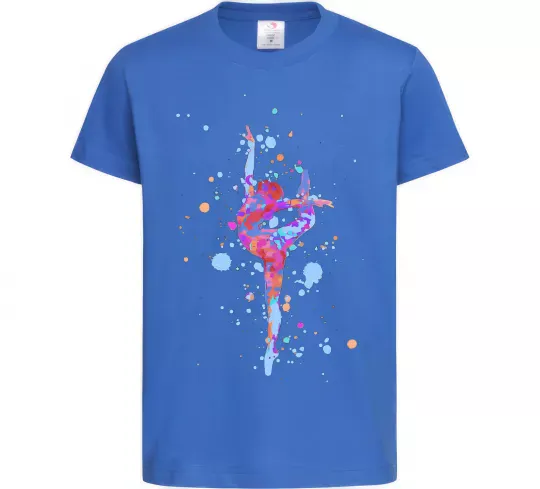 Дитяча футболка Гімнастика бризки Яскраво-синій фото