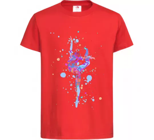 Дитяча футболка Гімнастика бризки Червоний фото