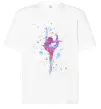 Футболка Оверсайз Гімнастика бризки Белый фото