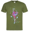 Мужская футболка Гімнастика бризки Оливковый фото