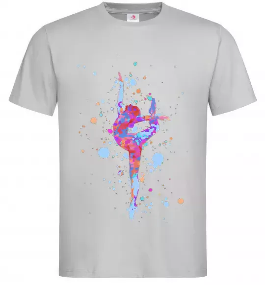 Мужская футболка Гімнастика бризки Серый фото