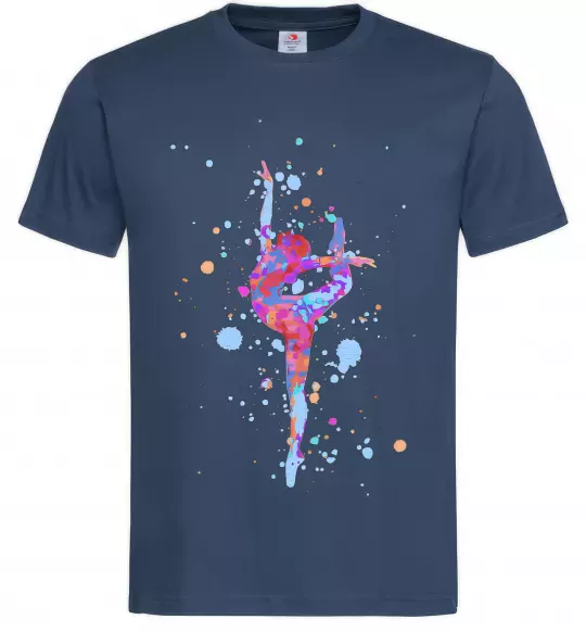 Мужская футболка Гімнастика бризки Темно-синий фото