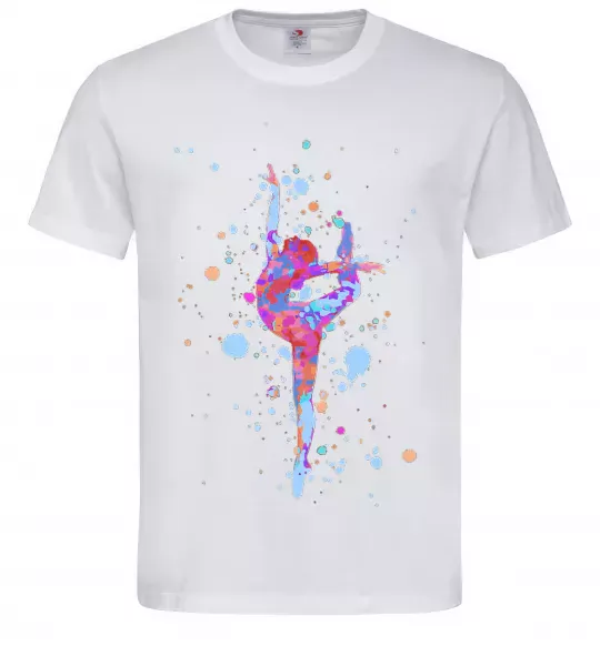 Мужская футболка Гімнастика бризки Белый фото