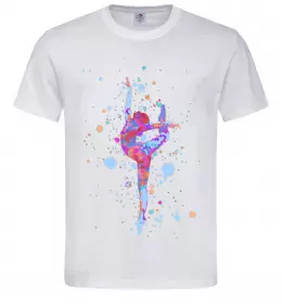 Мужская футболка Гімнастика бризки Белый фото