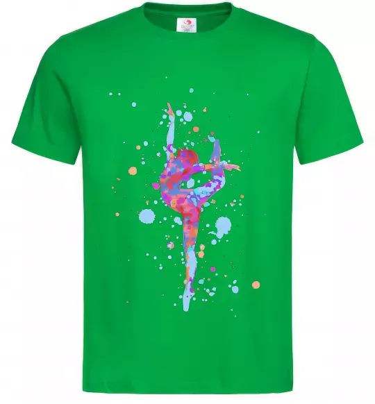 Мужская футболка Гімнастика бризки Зеленый фото