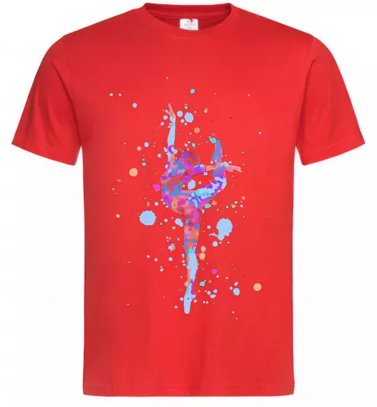 Мужская футболка Гімнастика бризки Красный фото