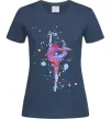 Женская футболка Гімнастика бризки Темно-синий фото