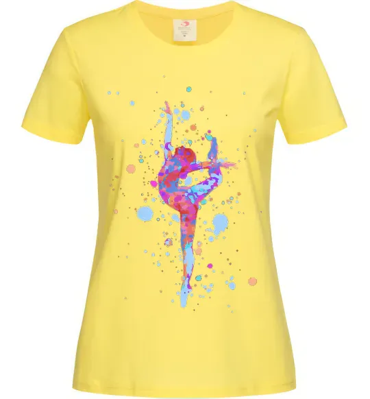 Женская футболка Гімнастика бризки Лимонный фото