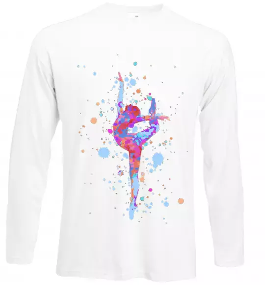 Лонгслив Гімнастика бризки Белый фото
