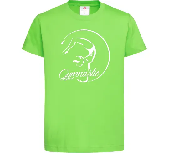 Дитяча футболка Gymnastic Лаймовий фото