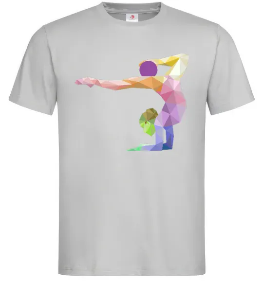 Мужская футболка Гімнастка геометрія Серый фото