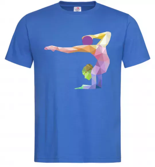 Мужская футболка Гімнастка геометрія Ярко-синий фото