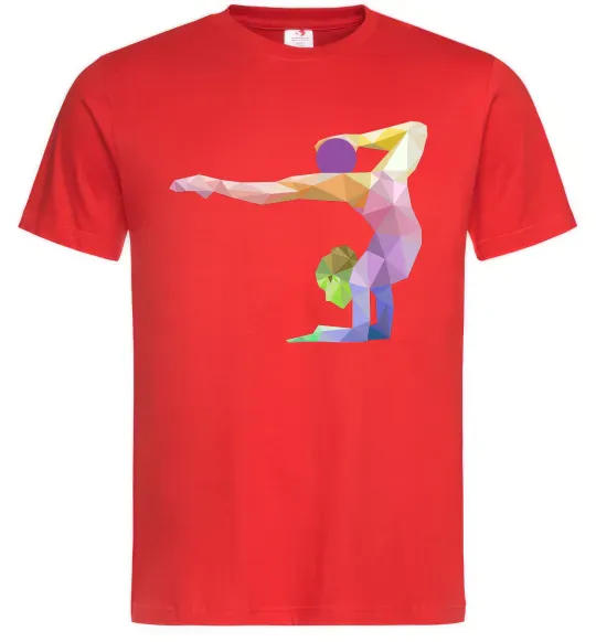 Мужская футболка Гімнастка геометрія Красный фото