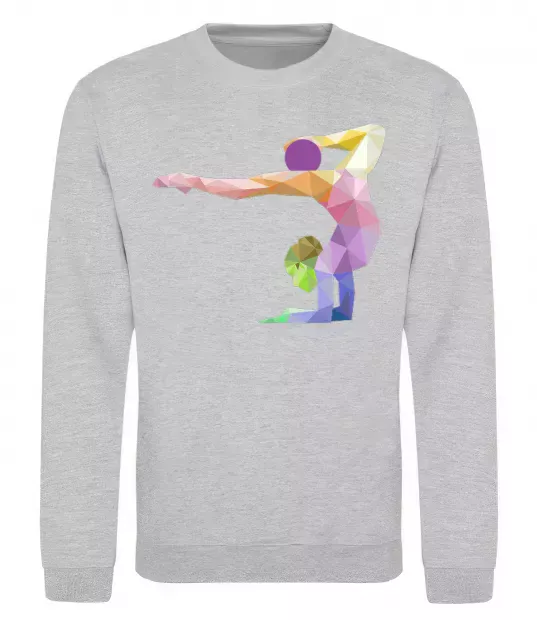 Свитшот Гімнастка геометрія Серый меланж фото