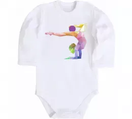 Детский боди Гімнастка геометрія Белый фото