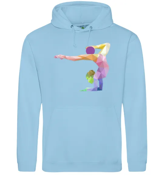 Мужская толстовка (худи) Гімнастка геометрія Голубой фото