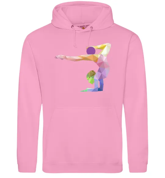 Женская толстовка (худи) Гімнастка геометрія Розовый фото