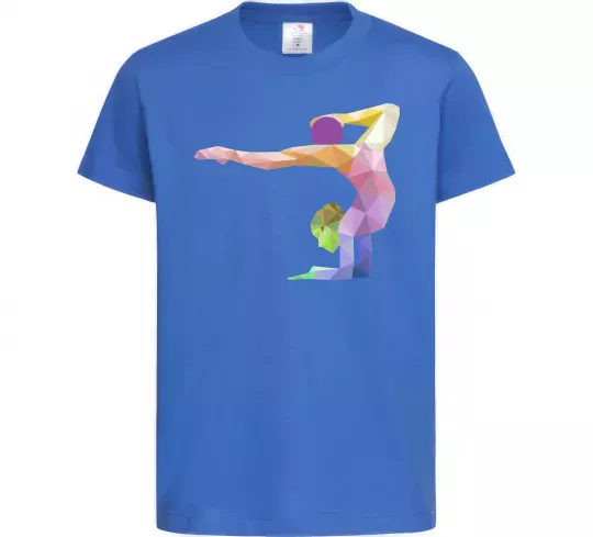 Детская футболка Гімнастка геометрія Ярко-синий фото