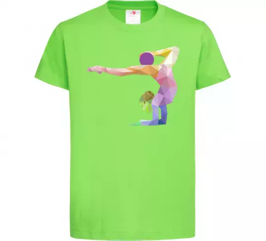 Детская футболка Гімнастка геометрія Лаймовый фото