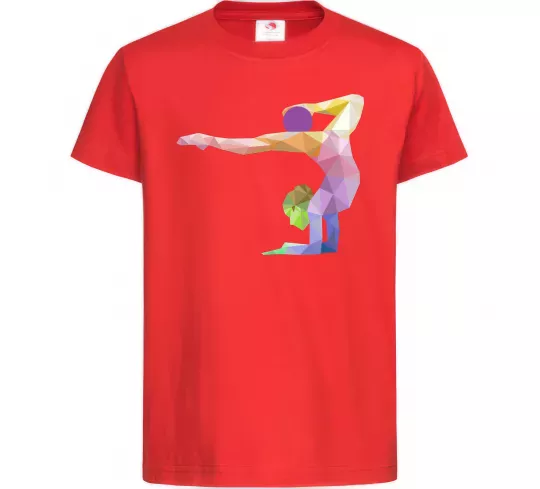 Детская футболка Гімнастка геометрія Красный фото