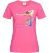 Жіноча футболка Гімнастка геометрія Яскраво-рожевий Жіноча футболка Гімнастка геометрія Яскраво-рожевий фото