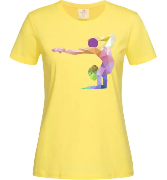 Жіноча футболка Гімнастка геометрія Лимонний фото