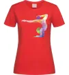 Жіноча футболка Гімнастка геометрія Червоний Жіноча футболка Гімнастка геометрія Червоний фото
