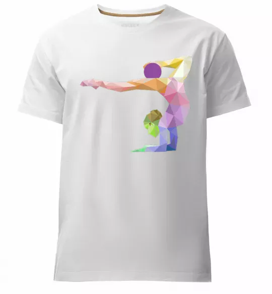 Чоловіча преміум футболка Гімнастка геометрія Білий фото