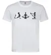 Мужская футболка Йога скелети Белый фото