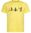 Мужская футболка Йога скелети Лимонный фото