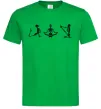 Мужская футболка Йога скелети Зеленый фото
