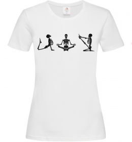 Жіноча футболка Йога скелети